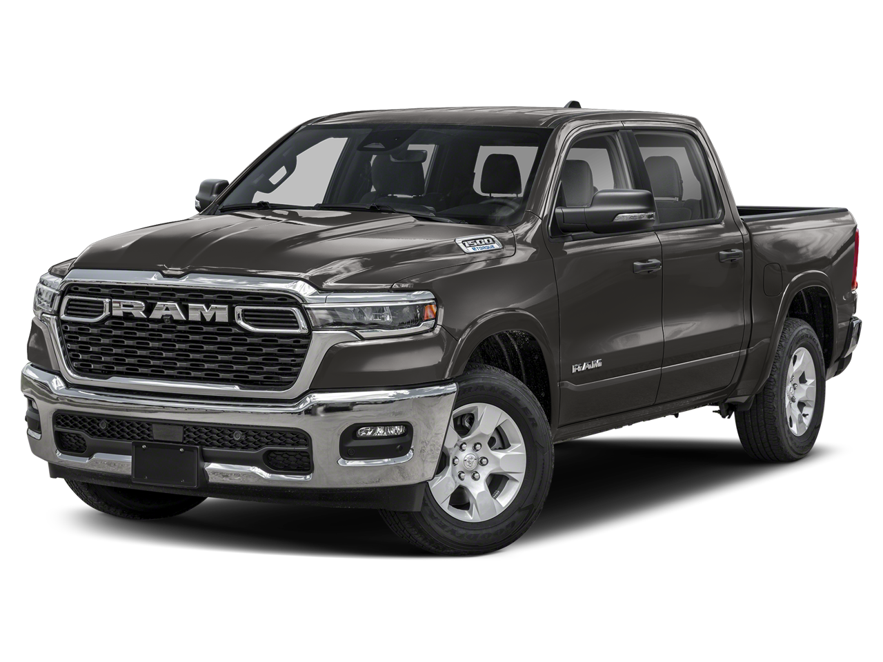 2026 RAM 1500 Big Horn in Granite Crystal Metallic Clearcoat — front three-quarter view