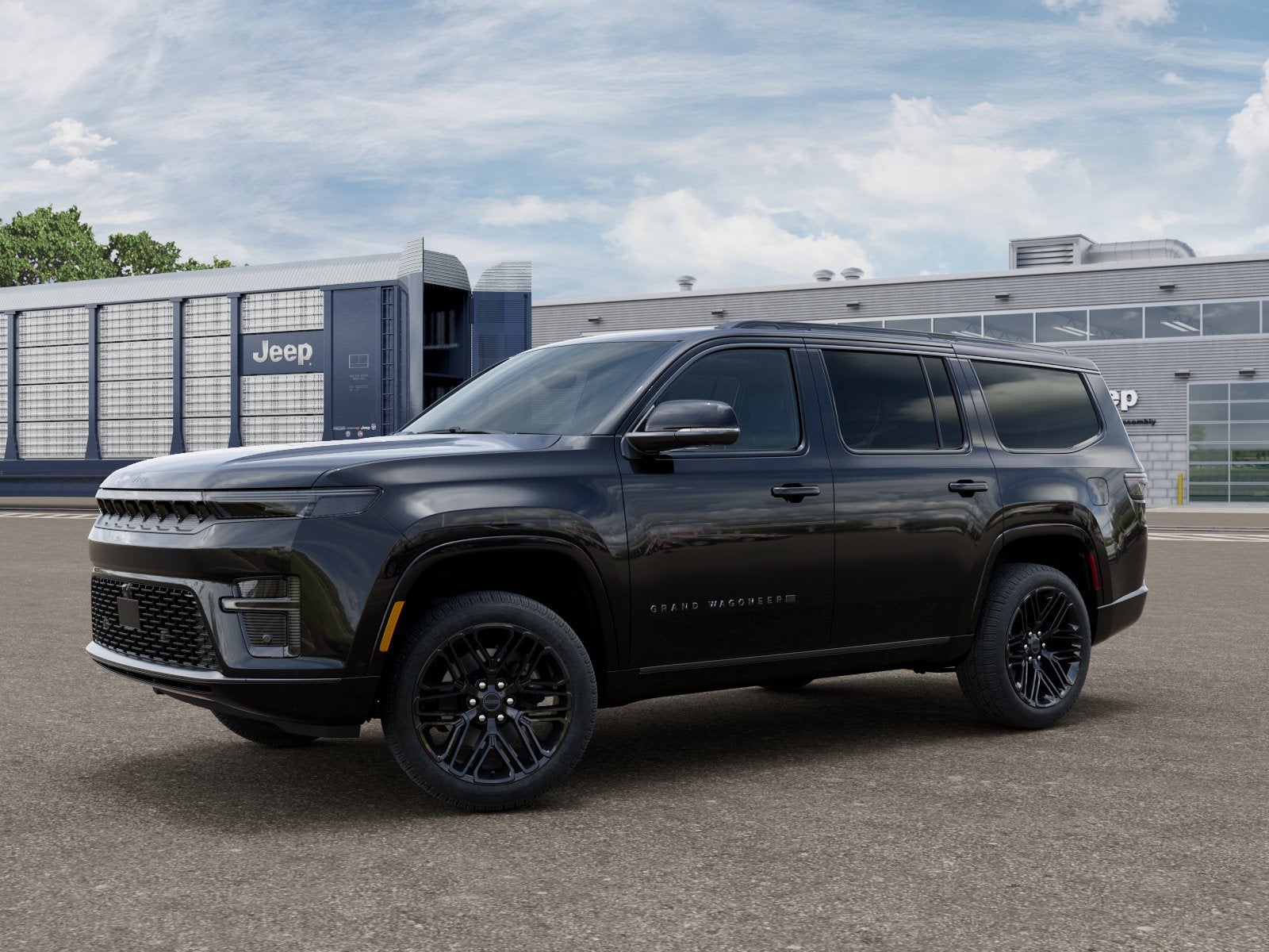 2026 Jeep Grand Wagoneer Limited Reserve in High Gloss Black — front three-quarter view