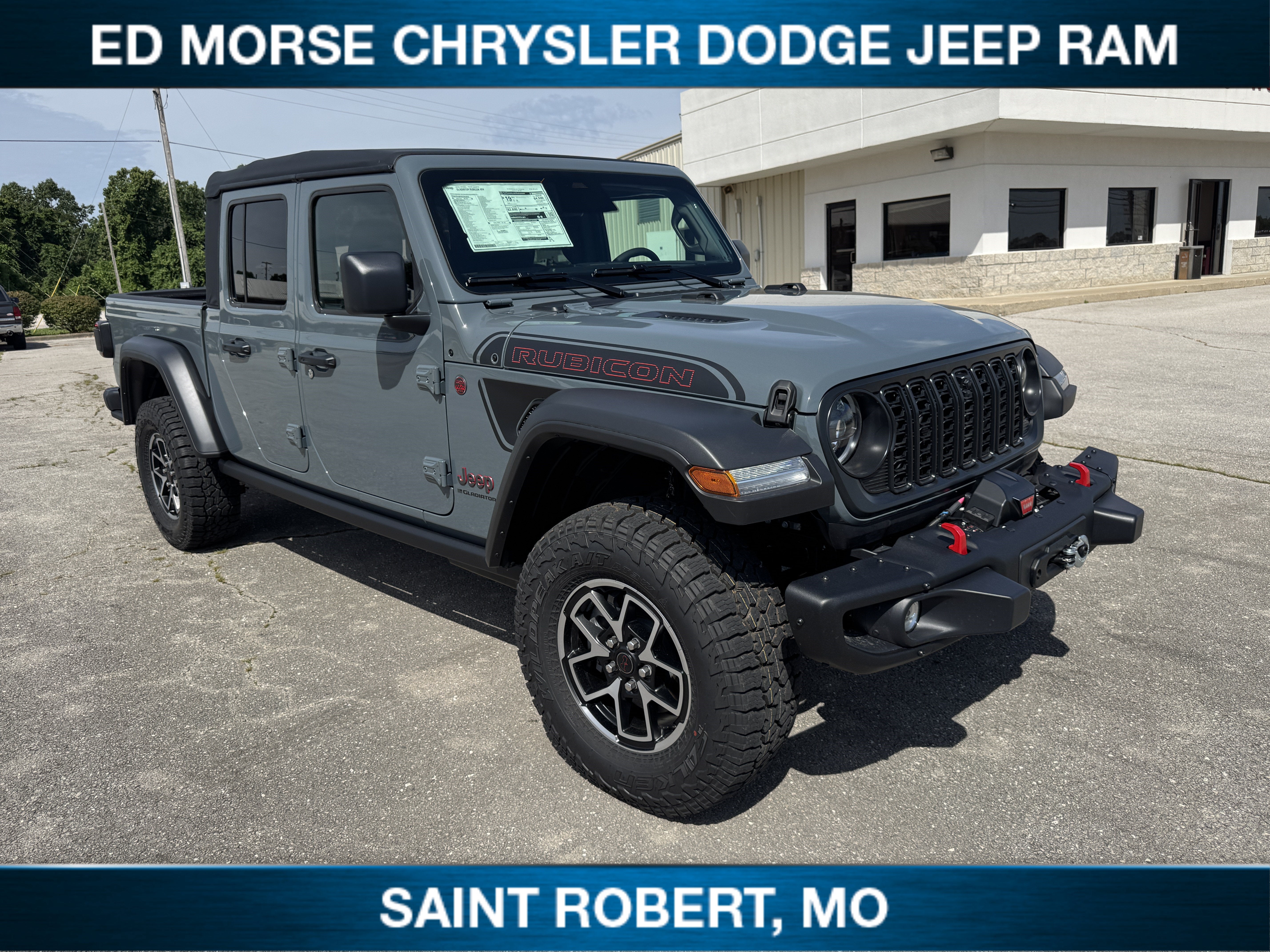 2026 Jeep Gladiator Shadow Ops in Anvil Clearcoat — front three-quarter view