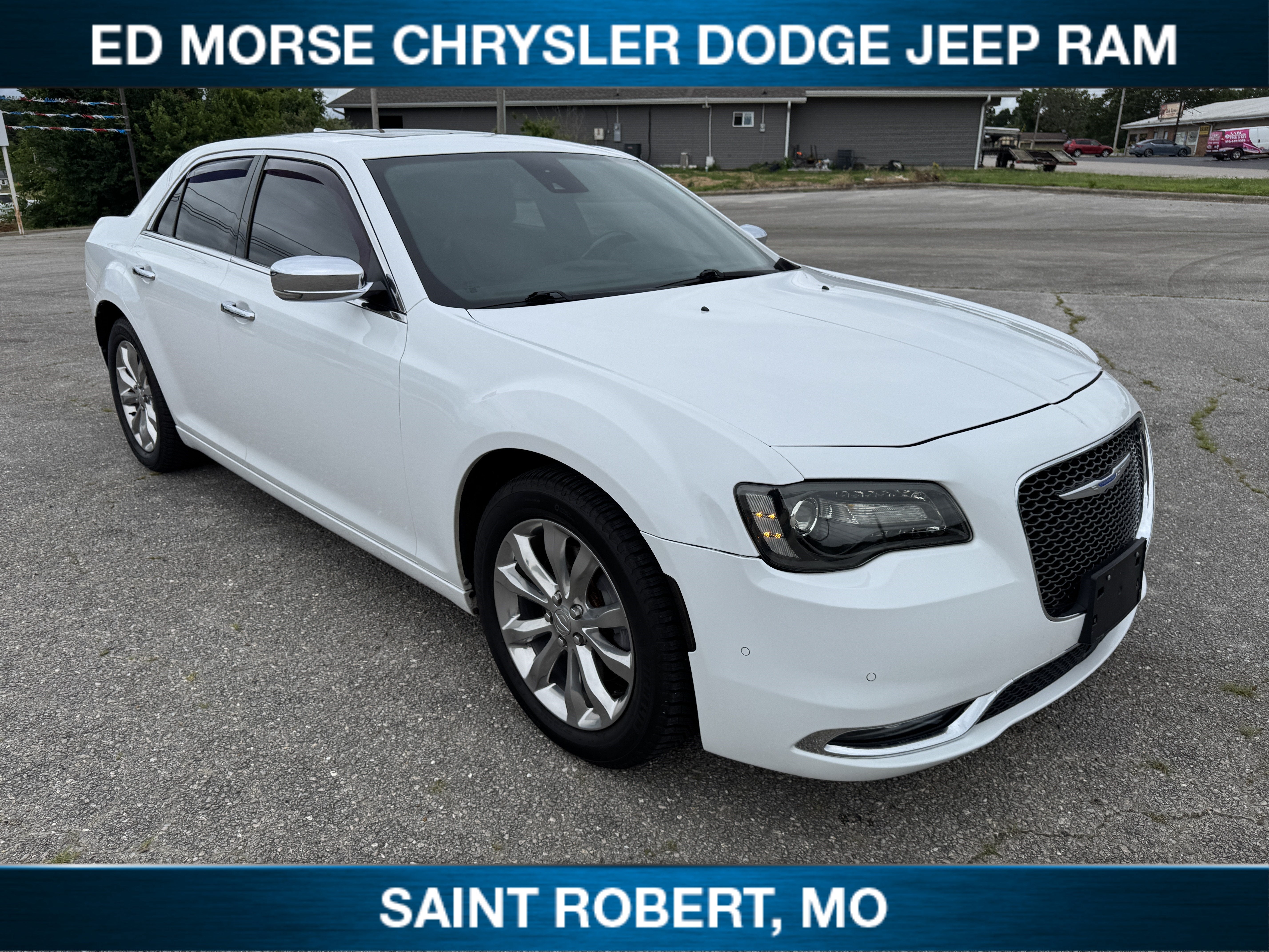 2018 Chrysler 300 Limited in Bright White Clearcoat — front three-quarter view