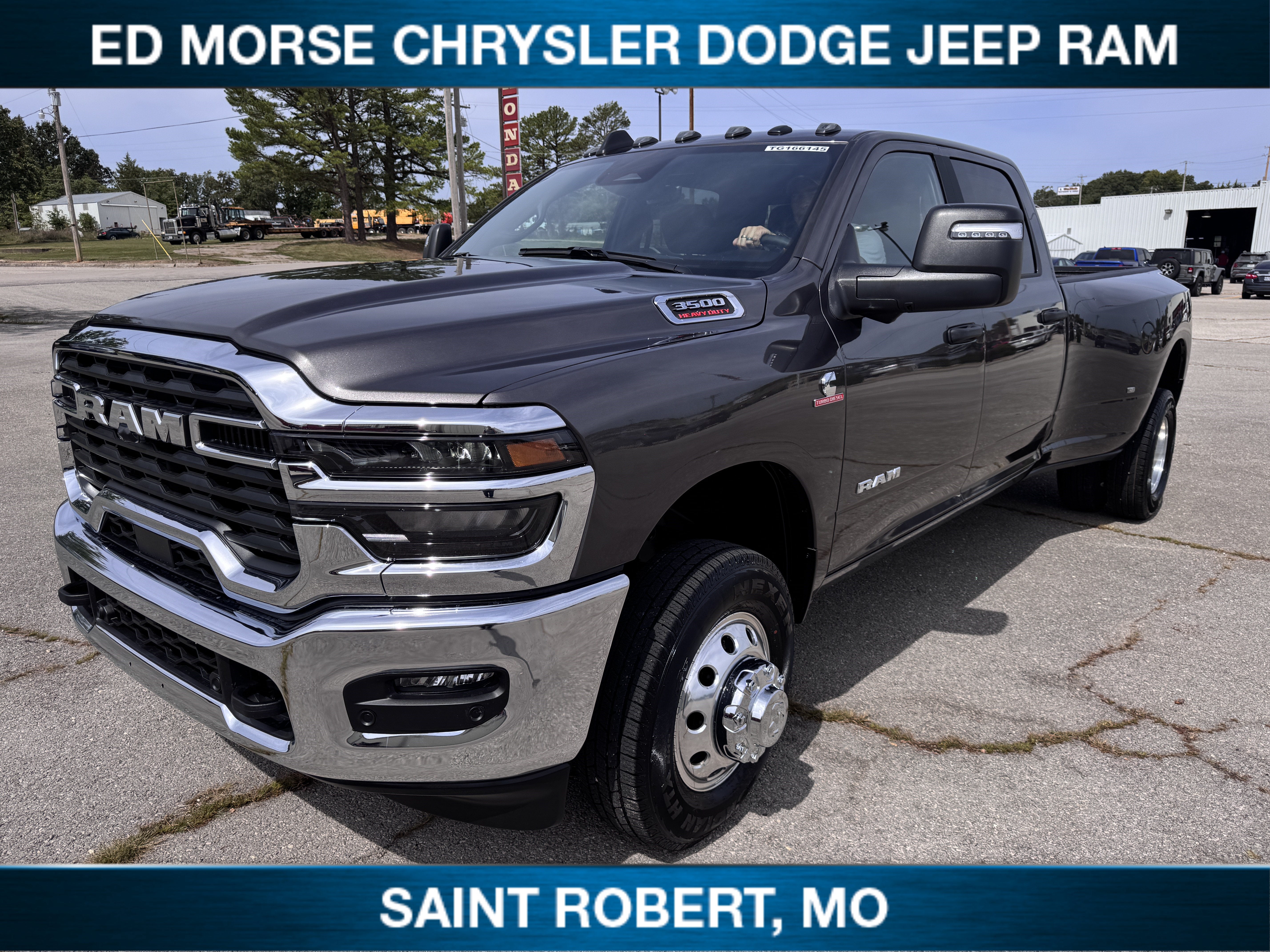 2026 RAM 3500 Big Horn in Granite Crystal Metallic Clearcoat — front three-quarter view